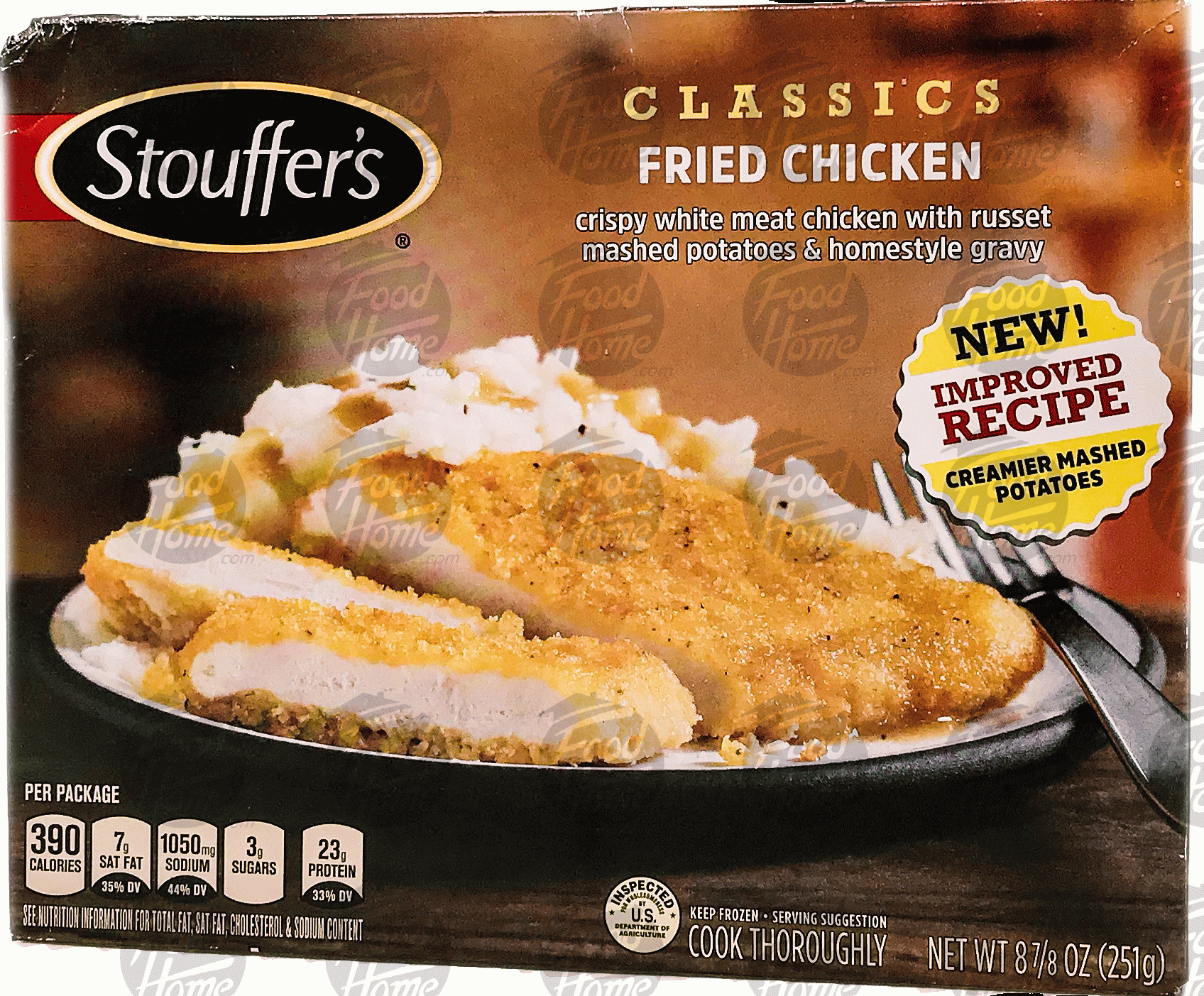 Stouffer's Classics fried chicken; crispy white chicken with russet mashed potatoes and gravy Full-Size Picture